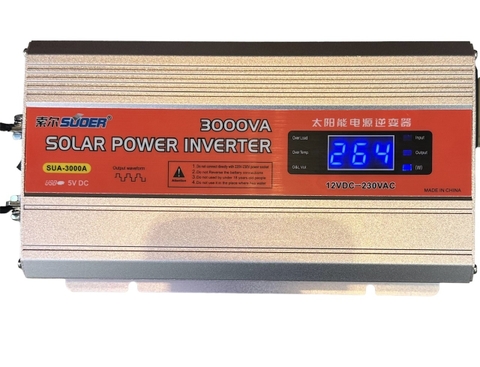 Máy kích điện 12V lên 3000VA 220V có màn hình hiển thị LCD - SUOER SUA-3000A