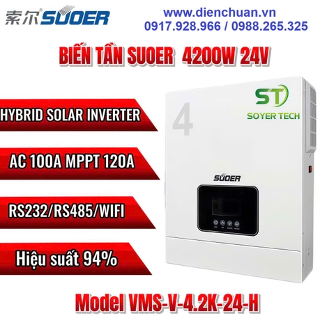 Biến tần năng lượng mặt trời 4200W-24V Suoer VMS-V-4.2K-24-H