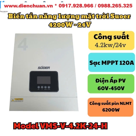 Biến tần năng lượng mặt trời 4200W-24V Suoer VMS-V-4.2K-24-H