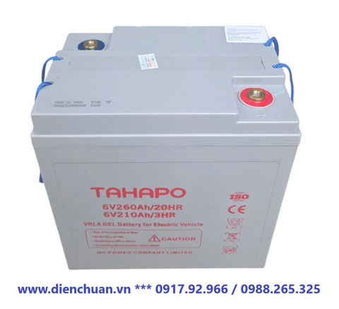 Ắc quy TAHAPO 6V-260Ah dùng cho xe golf, xe du lịch, xe nâng