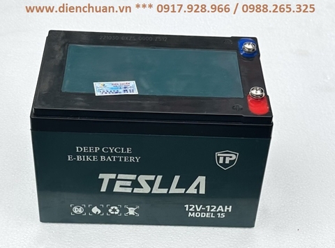 Ắc quy xe đạp điện Teslla 12V 12Ah ( Model 15)