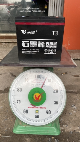 Ắc quy xe máy điện TIANNENG T3 6-DZF-22.3 ( 12V 22.3Ah) / Ắc quy Thiên Năng ( 天能 ) hàng nội địa số 1 Trung Quốc