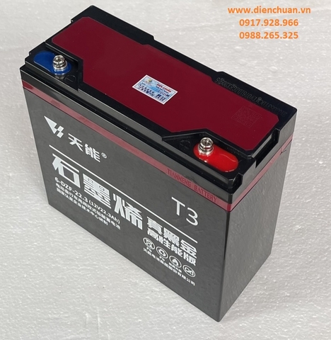 Ắc quy xe máy điện TIANNENG T3 6-DZF-22.3 ( 12V 22.3Ah) / Ắc quy Thiên Năng ( 天能 ) hàng nội địa số 1 Trung Quốc