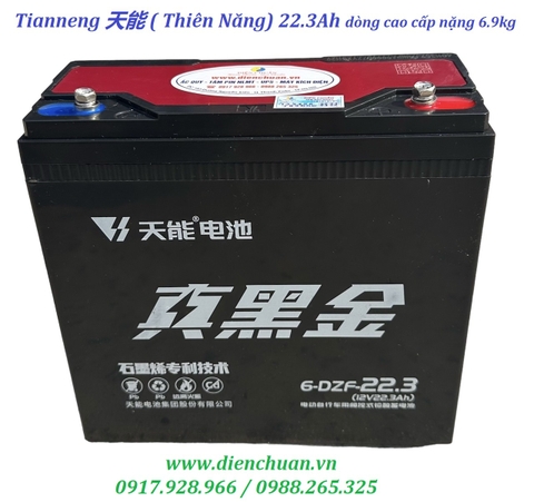 Ắc quy xe máy điện TIANNENG T3 6-DZF-22.3 ( 12V 22.3Ah) / Ắc quy Thiên Năng ( 天能 ) hàng nội địa số 1 Trung Quốc
