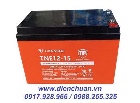 Ắc quy xe đạp điện Tianneng TNE12-15 (12V-15Ah)/ Tianneng TNE12-15 battery (12V-15Ah)