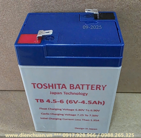 Ắc quy 6V 4.5Ah Toshita TB4.5-6 / pin 6V-4.5Ah