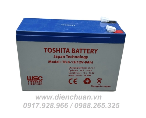 Ắc quy TOSHITA 12V-8Ah TB 8-12