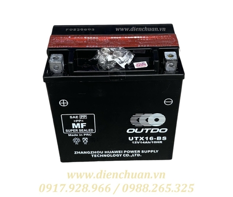 Ắc quy xe máy 12V-14Ah Outdo UTX16-BS