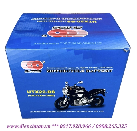 Ắc quy moto xe máy Outdo UTX20-BS 12V18Ah/10HR