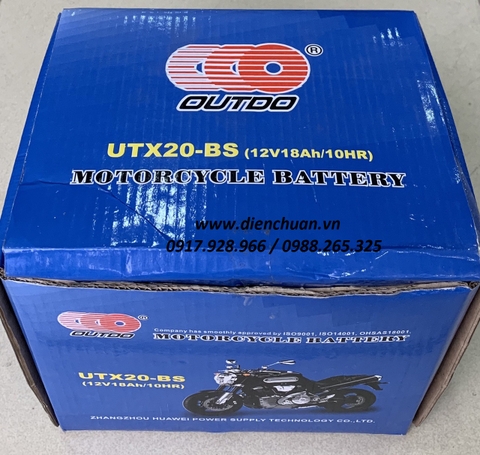 Ắc quy moto xe máy Outdo UTX20-BS 12V18Ah/10HR