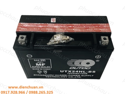 Ắc quy xe máy phân khối lớn Ducati, Honda, Harley, Kawasaki, Yamaha  UTX24HL-BS/ YTX24HL-BS