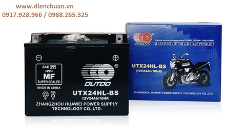 Ắc quy xe máy phân khối lớn Ducati, Honda, Harley, Kawasaki, Yamaha  UTX24HL-BS/ YTX24HL-BS