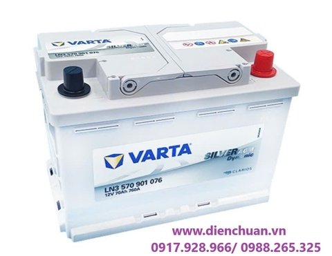 Bình ắc quy VARTA AGM LN3 570901076 ( 12V 70AH) CCA 760A Loại ắc quy cao cấp