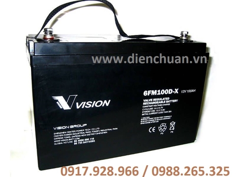 Ắc quy Vision 6FM100D-X (12V 100Ah)