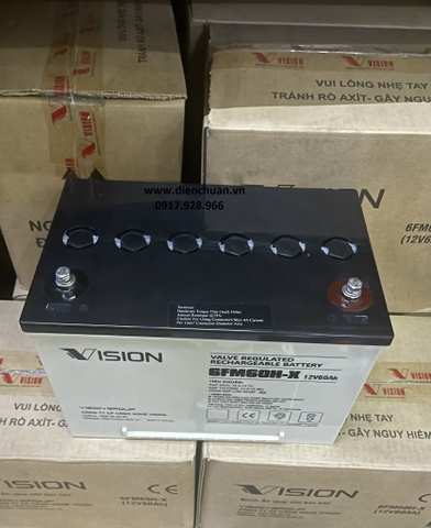 Ắc quy Vision 6FM60H-X (12V 60Ah)