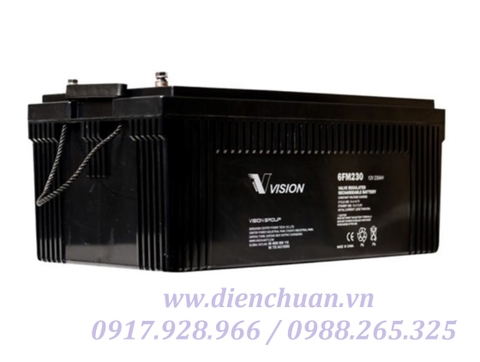 Ắc quy Vision 6FM230D-X ( 12V 230Ah)/ Ắc quy xả xâu Vision 230Ah 6FM230D-X