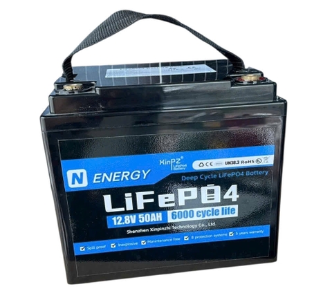 Pin lithium 12.8V 50Ah Xinpz  ( Ắc quy Lifepo4 12V 50Ah/ 12.8V 50AH)