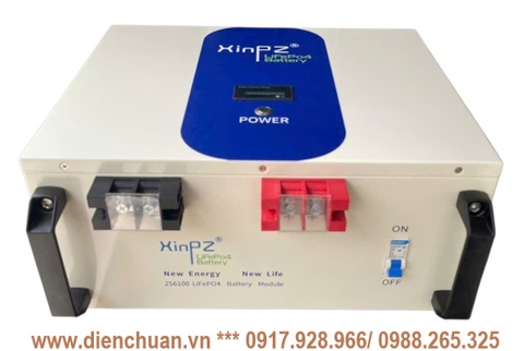 Pin lithium 25.6V-100Ah Xinpz ( Ắc quy Lifepo4 24V 100Ah/ 25.6V-100AH)