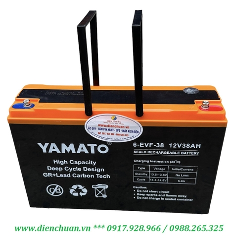 Ắc quy xe máy điện Yadea S3 Pro dùng bộ bình ắc quy 72V 38Ah Yamato 6-DZF-38