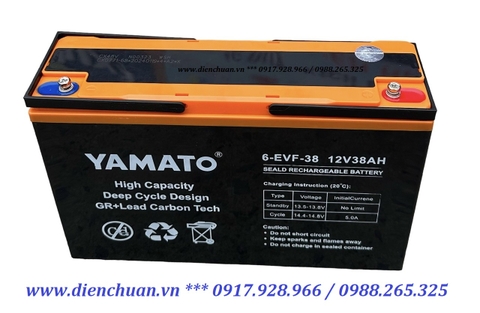 Ắc quy xe máy điện YADEA Voltguard bộ 6 bình 72V-38Ah /Ắc quy Yamato 38Ah