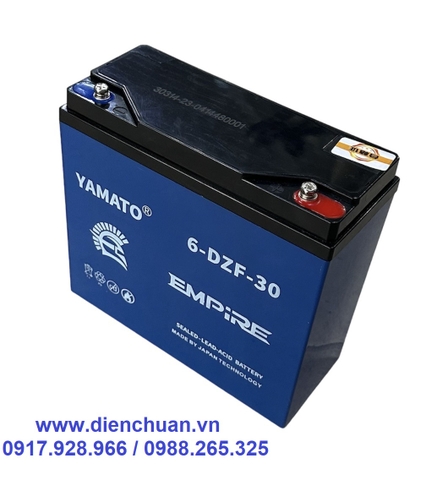 Bình ắc quy xe điện 12V-30Ah YAMATO Empire (Plus) 6-DZF-30/ 6-FM-30