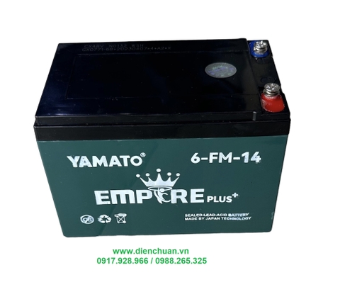 Ắc quy xe đạp điện Yamato 12V 14ah ( 6-DZF-14/ 6-DPB-14/ 6-FM-14)