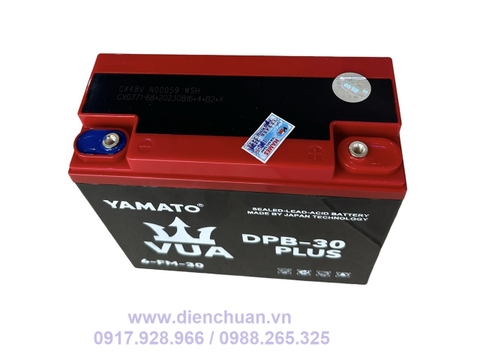 Ắc quy xe máy điện 12V 30Ah YAMATO VUA 6-DPB-30/ 6-FM-30/ YMT-12-30