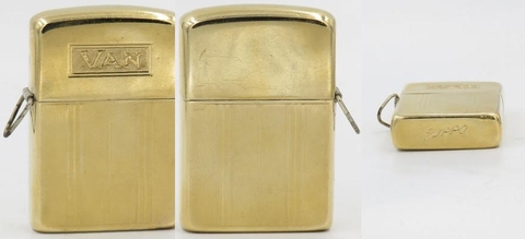 hộp quet zippo vàng khối