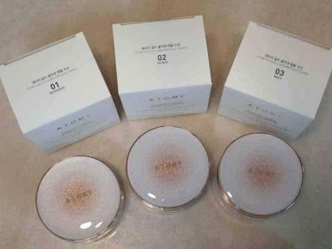 Phấn nước chứa tinh chất sợi Collagen  (màu da) - Atomy Gold Collagen Ampoule Cushion 03 Beige