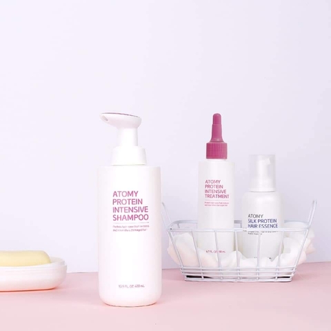 Phục hồi tóc hư tổn bằng protein - Atomy Protein Hair Repair Set