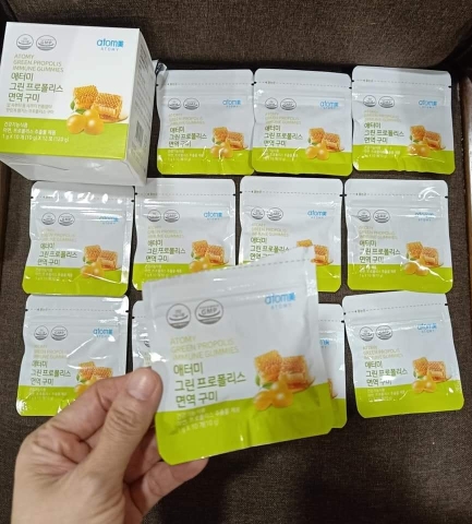 Kẹo tăng sức đề kháng từ Keo ong xanh Brazil - Atomy Green Propolis Immune Gummies