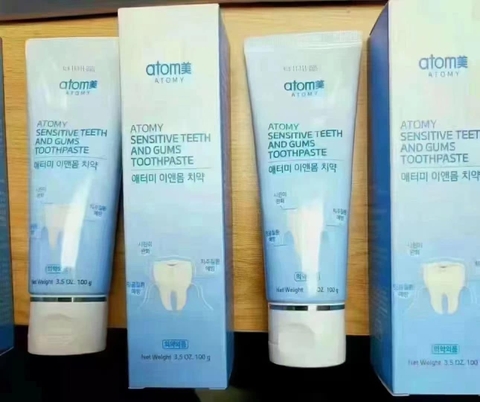 Kem đánh răng trị ê buốt và bệnh nha chu - Atomy Sensitive Teeth And Gums Toothpaste 100g x 3 tuýp
