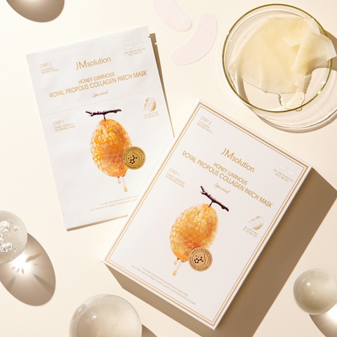 Mặt nạ Collagen kết hợp keo ong hoàng gia loại đặc biệt - JM Solution Honey Glow Royal Propolis Collagen Patch Mask (5 miếng)