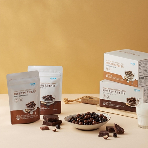 Viên Chocolate không đường hàm lượng Protein cao (50g x 4 gói)- Atomy Protein Chocolate Ball - 애터미 프로틴 초코볼 - Протеиновый шоколадный шарик Atomy