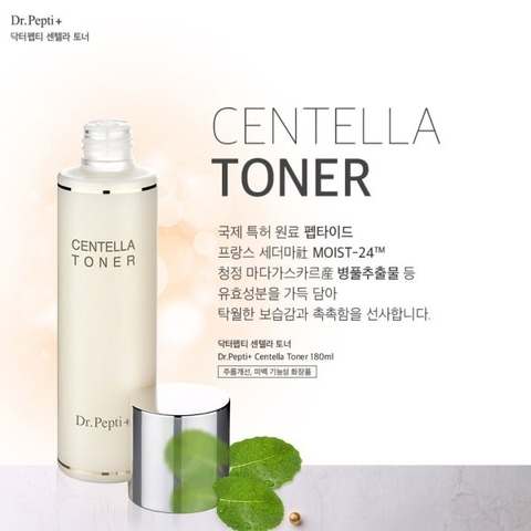 Nước dưỡng hoa hồng rau má - 센텔라 토너 닥터 펩타이드 - Centella Toner Dr.Peptit 180 ml