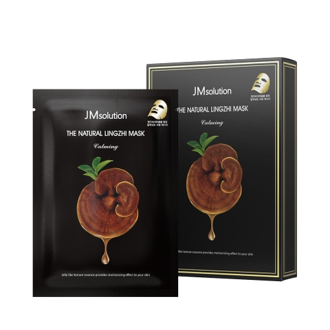 Mặt nạ Linh chi thiên nhiên phục hồi và làm dịu da 30ml x 10 cái - JMsolution The Natural Lingzhi Mask Calming - 더 내추럴 영지 마스크 카밍