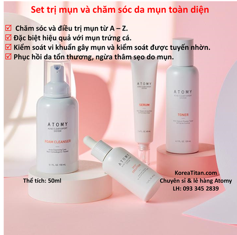 Combo 4 sản phẩm chuyên điều trị và phục hồi cho da mụn hiệu quả nhanh chóng dài lâu - Atomy Acne Clear Expert System  - 애터미 아크네 클리어 엑스퍼트 시스템 - Атоми Акне Эксперт Набор