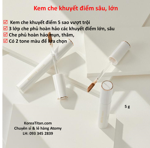 Kem che khuyết điểm bền màu, dạng thỏi dùng để che những khuyết điểm sâu, mụn lồi, đốm đen đậm mà các loại phấn thường không thể che hết  -  Adelica Conclealer Beige  - 아델리카 컨실러 - Аделика Консилер