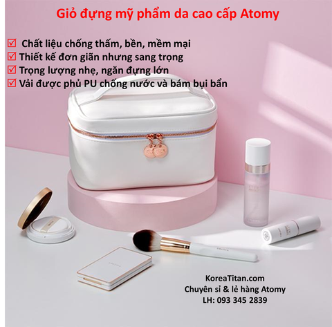Túi đựng mỹ phẩm - 𝐚𝐭𝐨𝐦𝐲 𝐭𝐫𝐚𝐯𝐞𝐥 𝐛𝐞𝐚𝐮𝐭𝐲 𝐩𝐨𝐮𝐜𝐡 - 애터미 여행용 뷰티 파우치