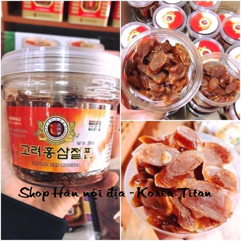 Hồng Sâm Lát Tẩm Mật Ong Jeong Geun Sam Hàn Quốc 1 Lọ x 200g