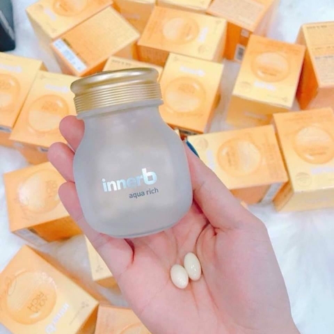 Viên uống cấp nước gấp đôi hàm lượng Hyaluronic Acid -  Innerb Aqua Rich Double Up (Phiên bản nội địa 56 viên x 600mg) -