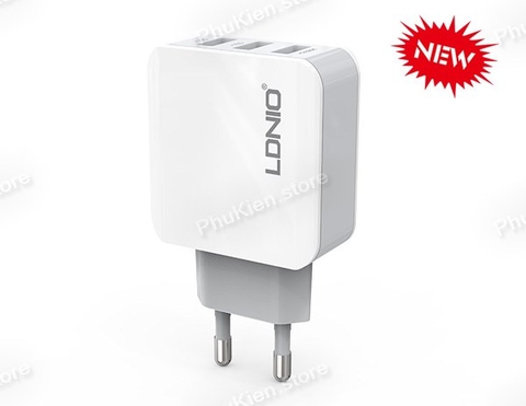 Cốc Sạc nhanh LDNIO A3301 3.1A 3xUSB