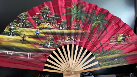 QUẠT VẢI LỤA CẦM TAY CAO CẤP