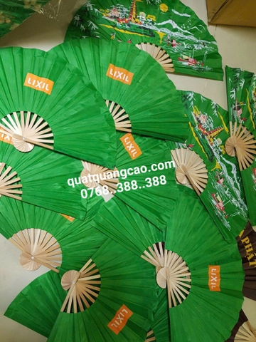 Quạt vải lụa cao cấp tặng sự kiện