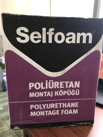 Thùng Keo bọt nở chống thấm selfoam. Mẫu thùng cũ áp dụng đầu năm 2021