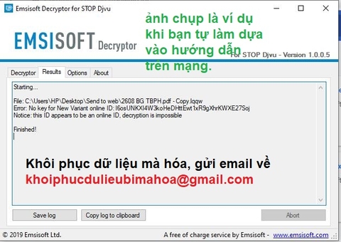 Phần mềm khôi phục file bị mã hóa