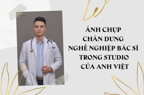 Ảnh chụp chân dung nghề nghiệp bác sĩ trong studio của anh VIệt