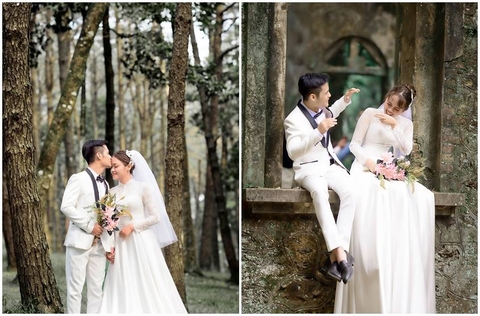 Chụp album hình cưới lãng mạn trong rừng tại Ba Vì: cặp Vương - Tuyết