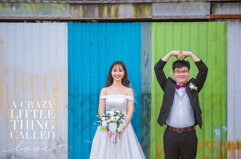 Album ảnh cưới chụp ở phim trường phong cách Hàn Quốc: cặp Duy - Dung