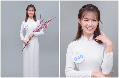 Chụp ảnh cho nữ sinh Linh Chi tham dự cuộc thi Hoa Khôi Thủ Đô Hà Nội 2019